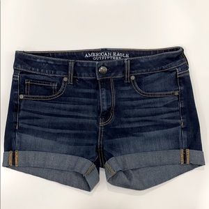 2/$30 AEO Midi Jean Shorts